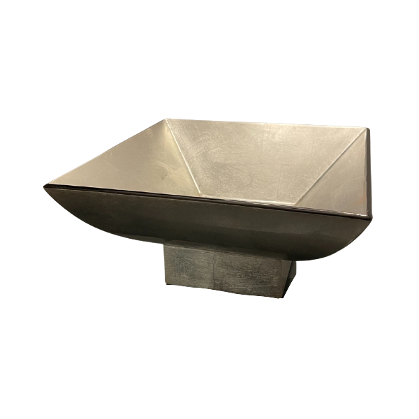 Metallic Silver Lacquerware Square Bowl Set