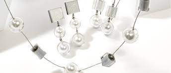 Zsiska Vintage Pearls Silver and Pearl Drop Earrings