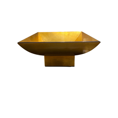 Set of 3 Square Gold Lacquerware Bowls