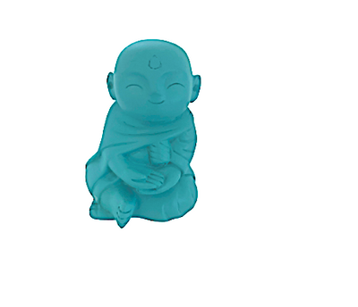 Light Blue Small Sitting Buddha Figurine