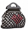 Solene M "In Love" Black Handbag made from recycled Can Pull Tabs