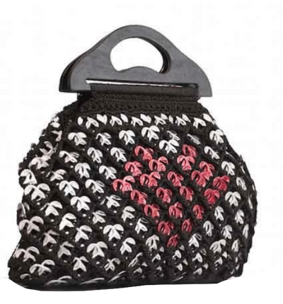 Solene M "In Love" Black Handbag made from recycled Can Pull Tabs