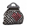 Solene M "In Love" Black Handbag made from recycled Can Pull Tabs
