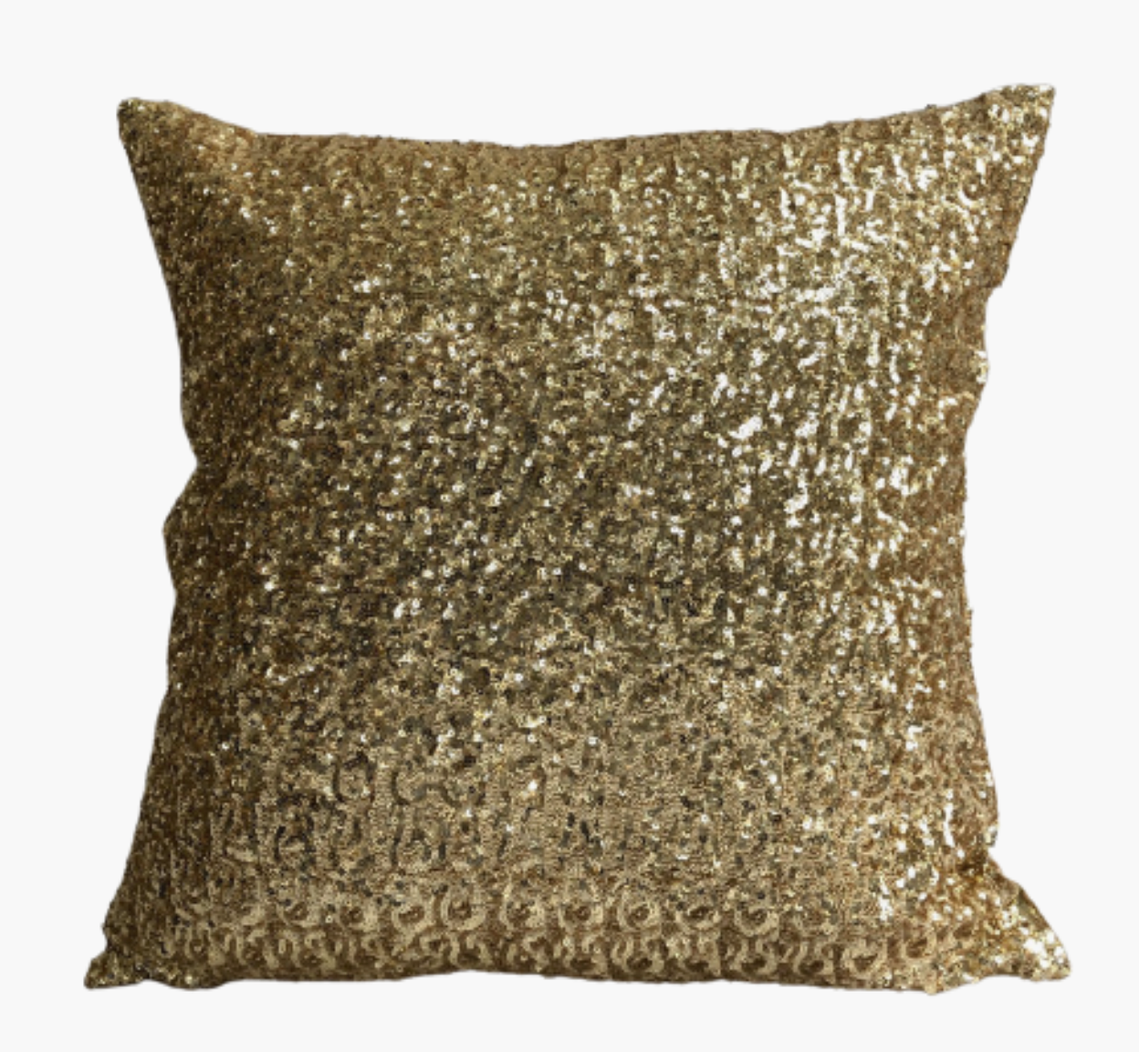 Sparkly Sequinned Gold Cushion Cover