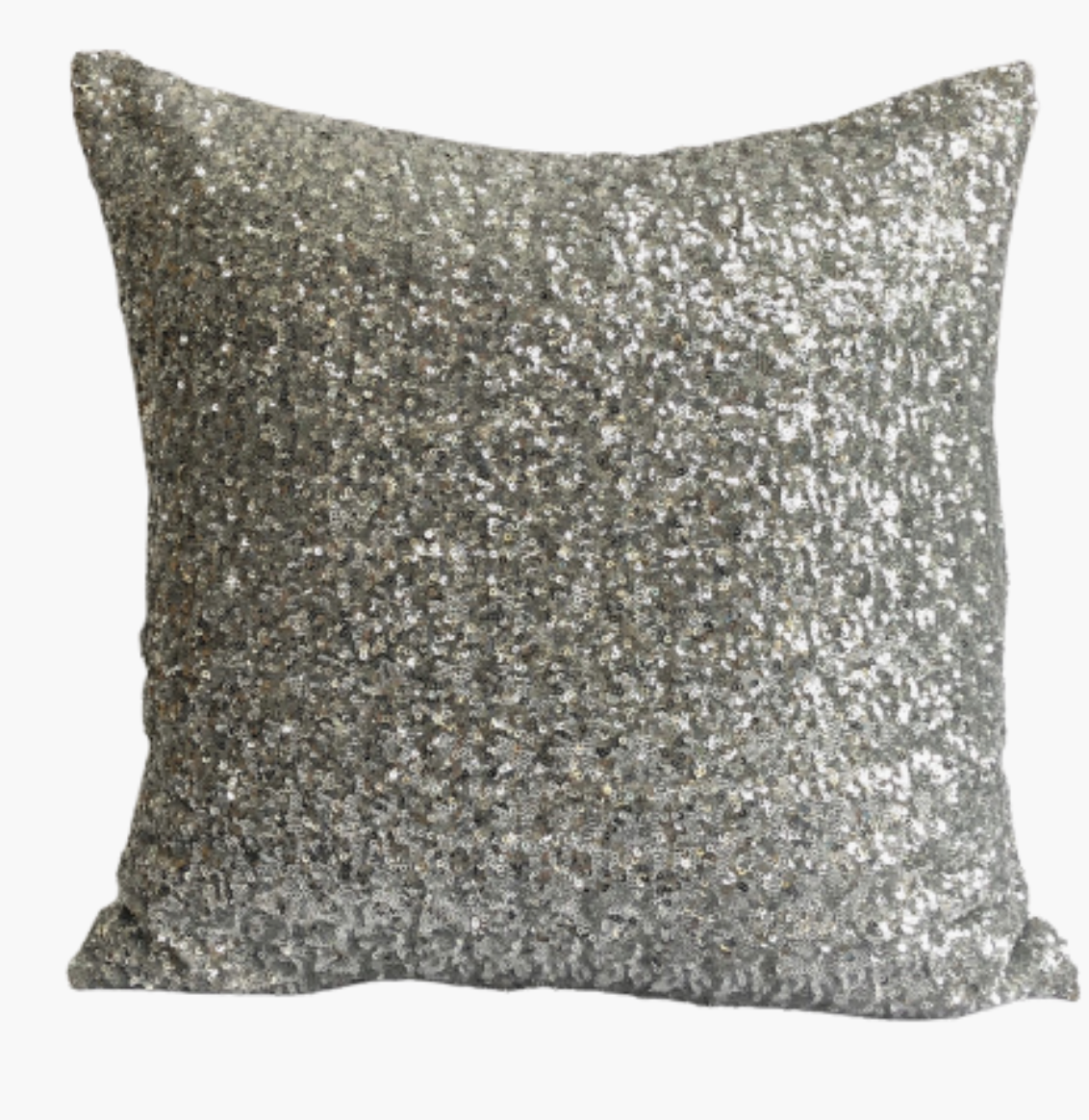 Sparkly Silver Sequinned Cushion Cover