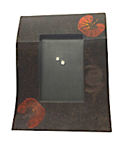 Wave Shaped Lacquerware Photo Frame - Summer Flowers design