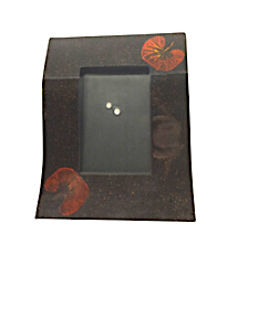 Wave Shaped Lacquerware Photo Frame - Summer Flowers design