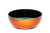 Wide Mouth Lacquered Bowl - Hand-Painted Orange Pattern