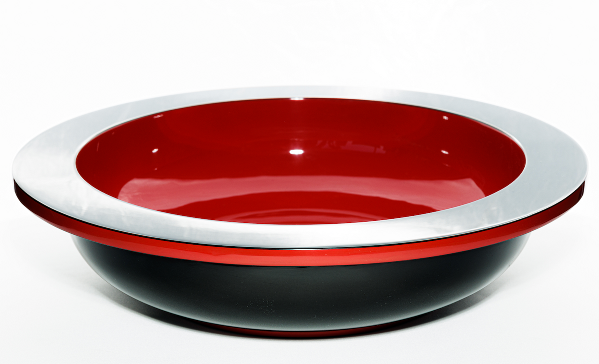 Renaissance Lacquered Bowl - Christmas Red and Black