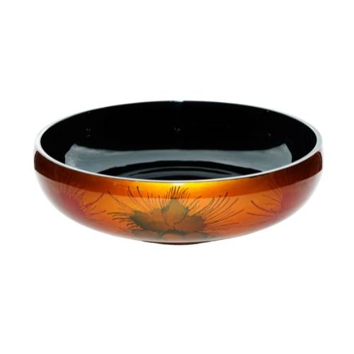 Wide Mouthed Lacquered Bowl - Light Fireworks design