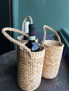 Handwoven Water Hyacinth Wine Holder Bag