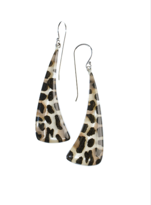 Zsiska Nina Animal Print Drop Earrings