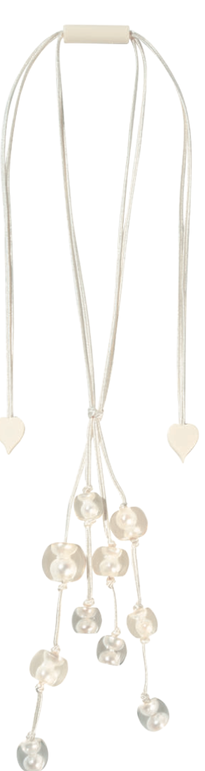 Zsiska Bubbling Pearls Lariat Adjustable Necklace