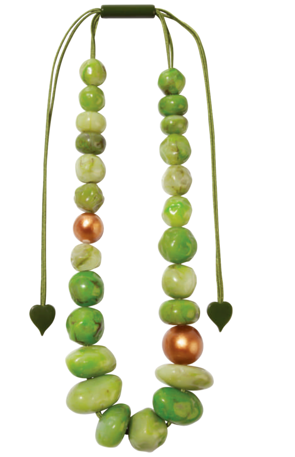 Green 2025 bead necklace