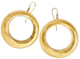 Zsiska Precious Gold Circle Drop Earrings