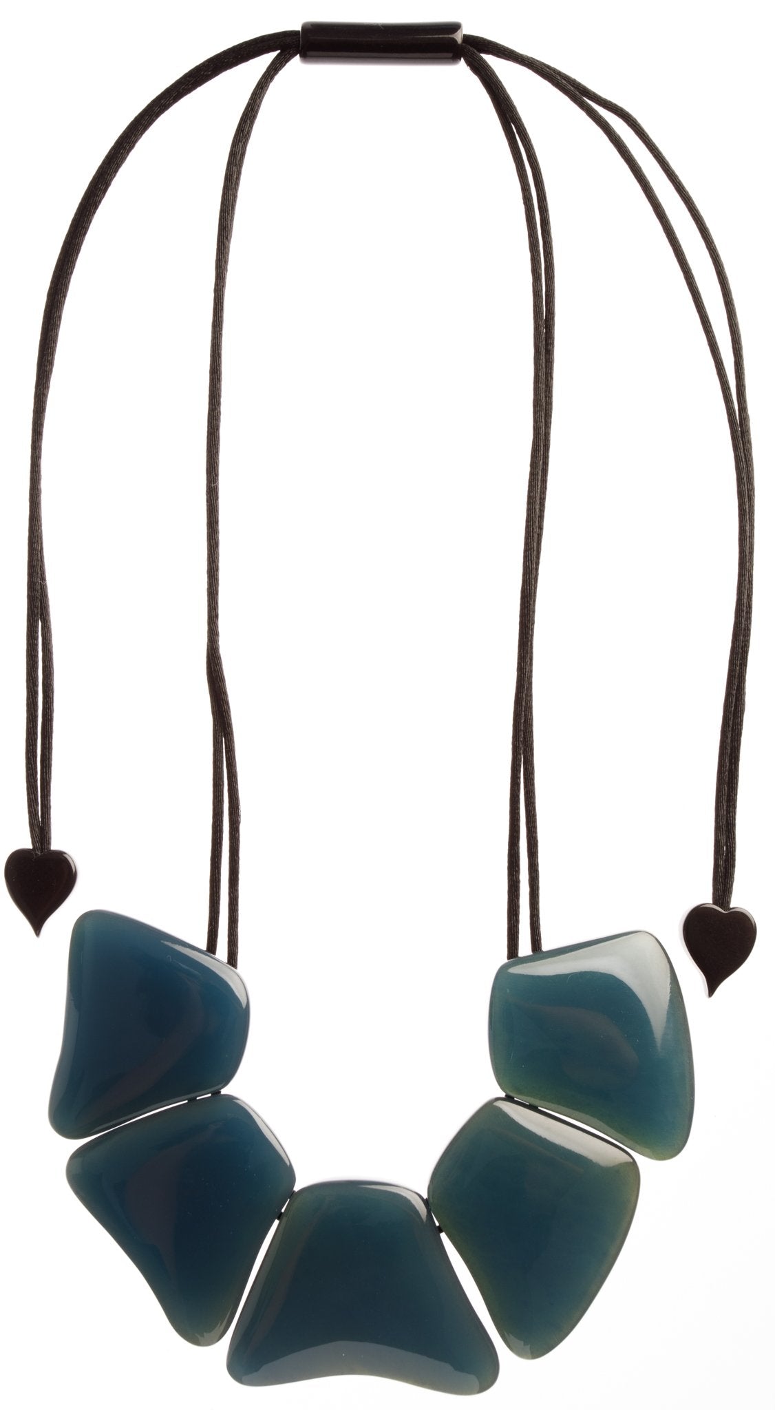 Zsiska Mara 5 Beaded Resin Necklace - Green or Grey