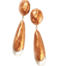 Zsiska Luxus Copper Drop Earrings
