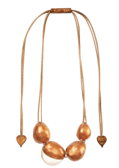 Zsiska Luxus Copper Bead Adjustable Necklace