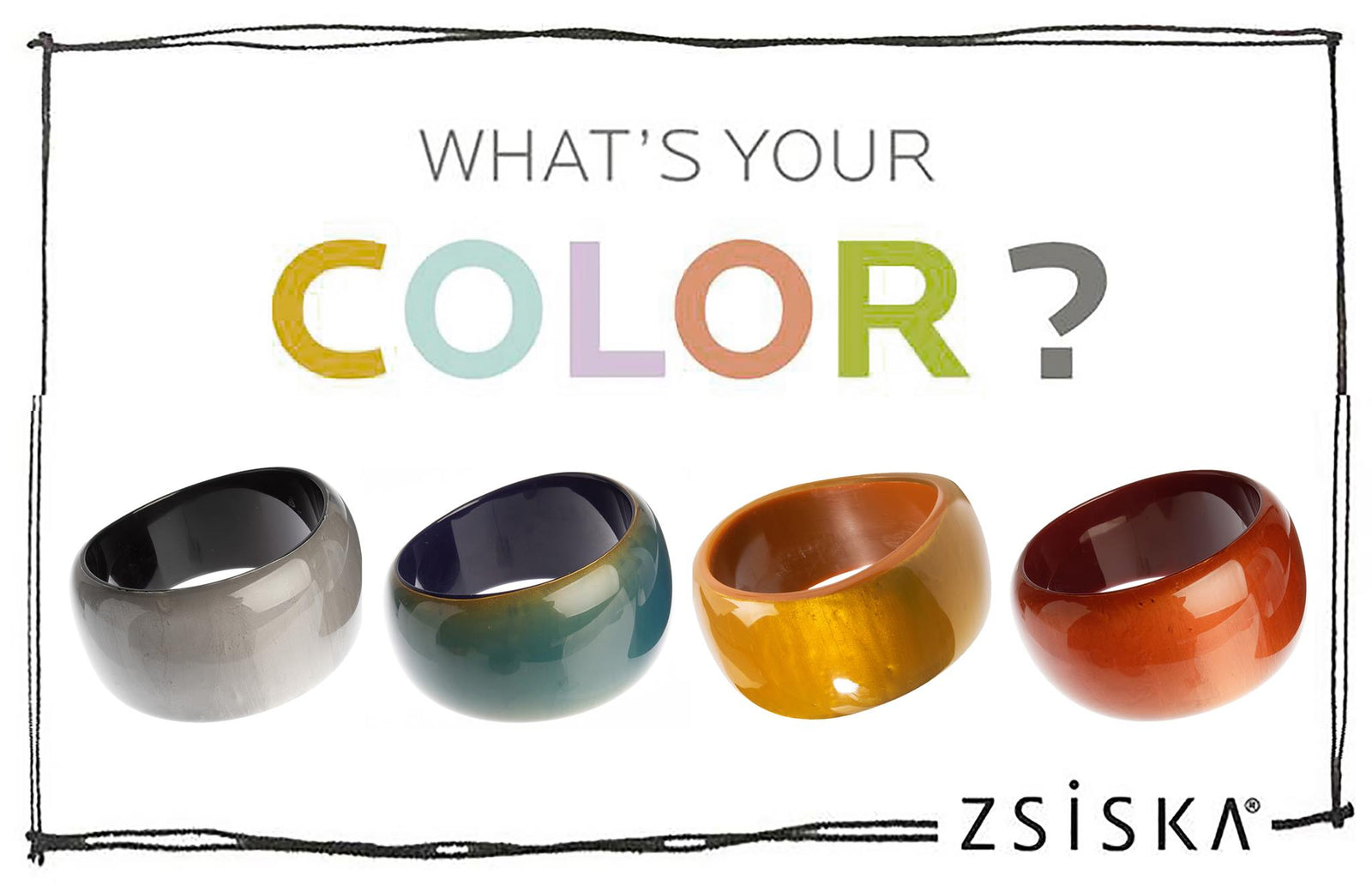 Zsiska Mara Wide Bangle - choose your colour