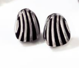 Zsiska Mirage Monochrome Clip On Earrings
