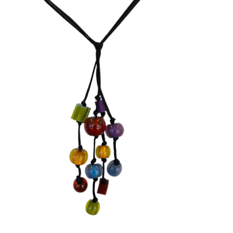 Zsiska Colourful Beads Spectrum Lariat Necklace