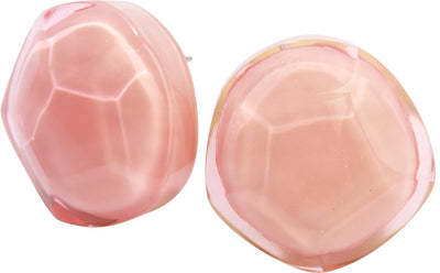 Zsiska Playa Light Pink Hexagonal Earrings