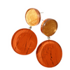 Zsiska Selene Orange and Gold Drop Earrings