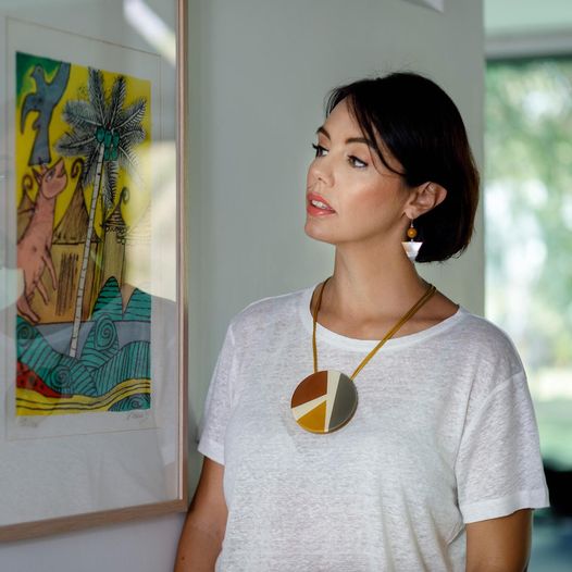 Zsiska Abba Large Round Pendant on Adjustable Rope