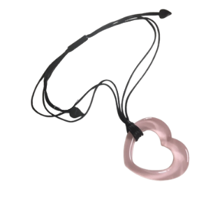 Zsiska Heart Cut Out Pendant Necklace  - A Colourful Statement of Love