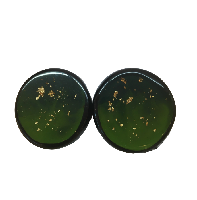 Zsiska Sky Dusty Pink and Gold Leaf Clip On Earrings