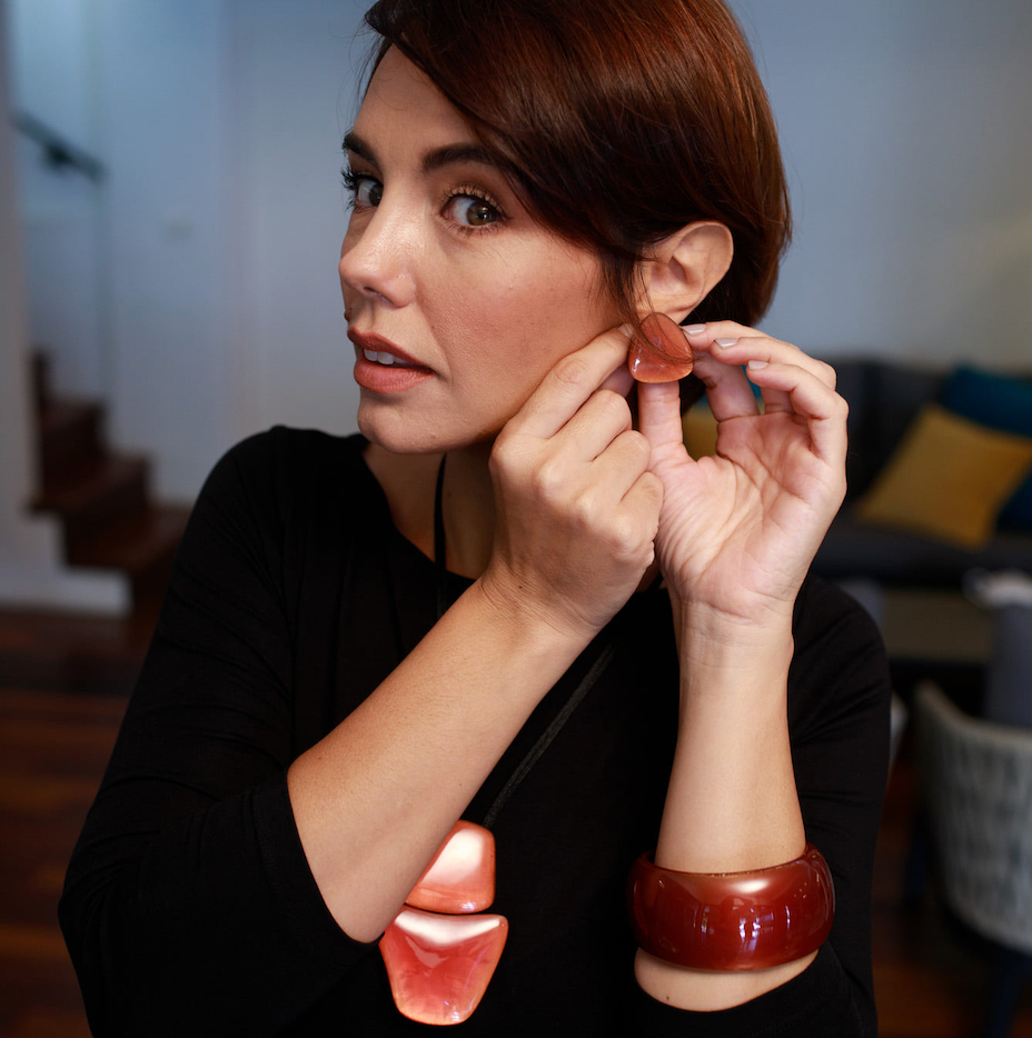 Zsiska Mara Pendant - Choose Red or Orange