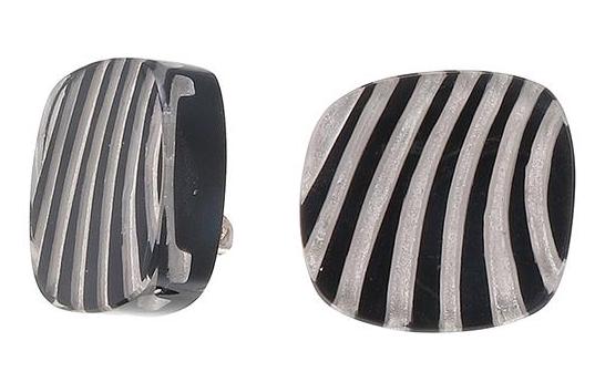 Zsiska Mirage Monochrome Clip On Earrings