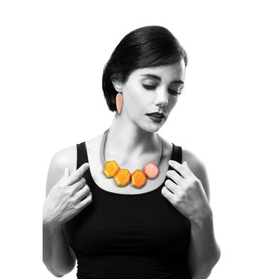 Zsiska Playa Orange Drop Earrings