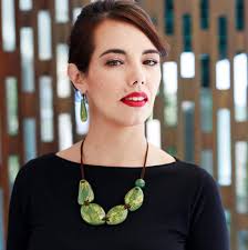 Zsiska Rhea 5 Beaded Green Resin Necklace - Choose Green or Teal