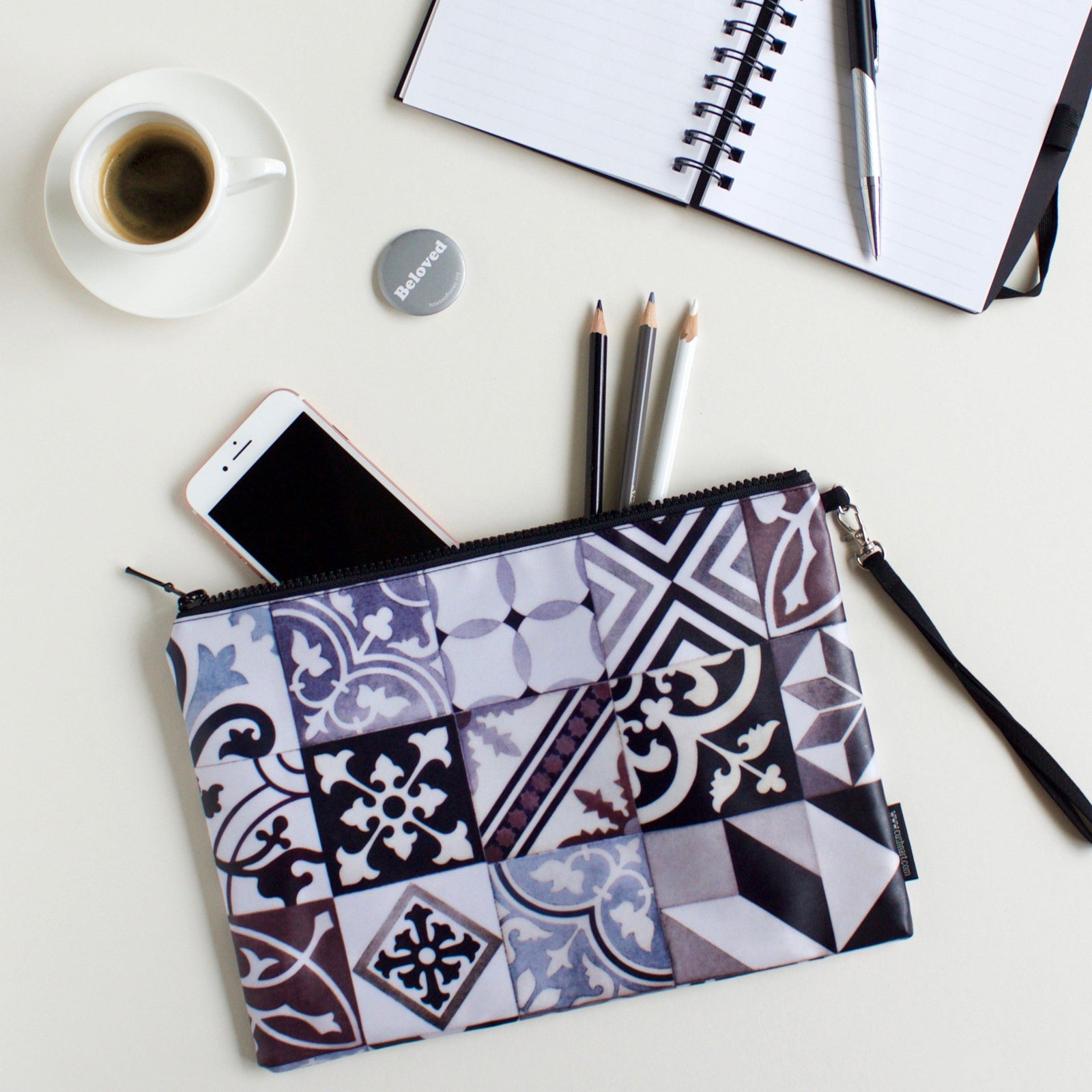 Art Deco Black Clutch-CUSHnART-Temples and Markets