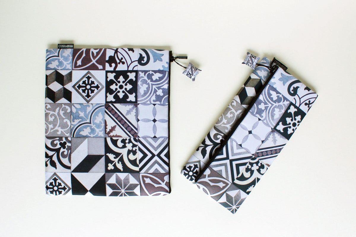 Art Deco Black Evening Clutch Bag-CUSHnART-Temples and Markets