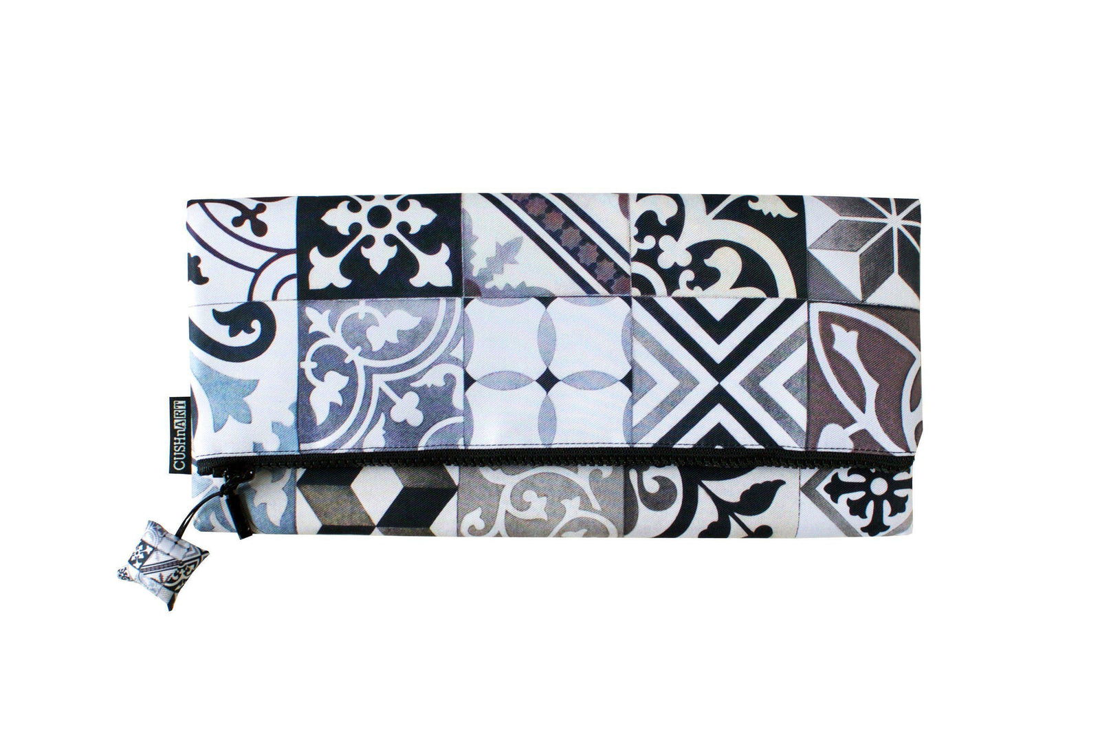 Art Deco Black Evening Clutch Bag-CUSHnART-Temples and Markets