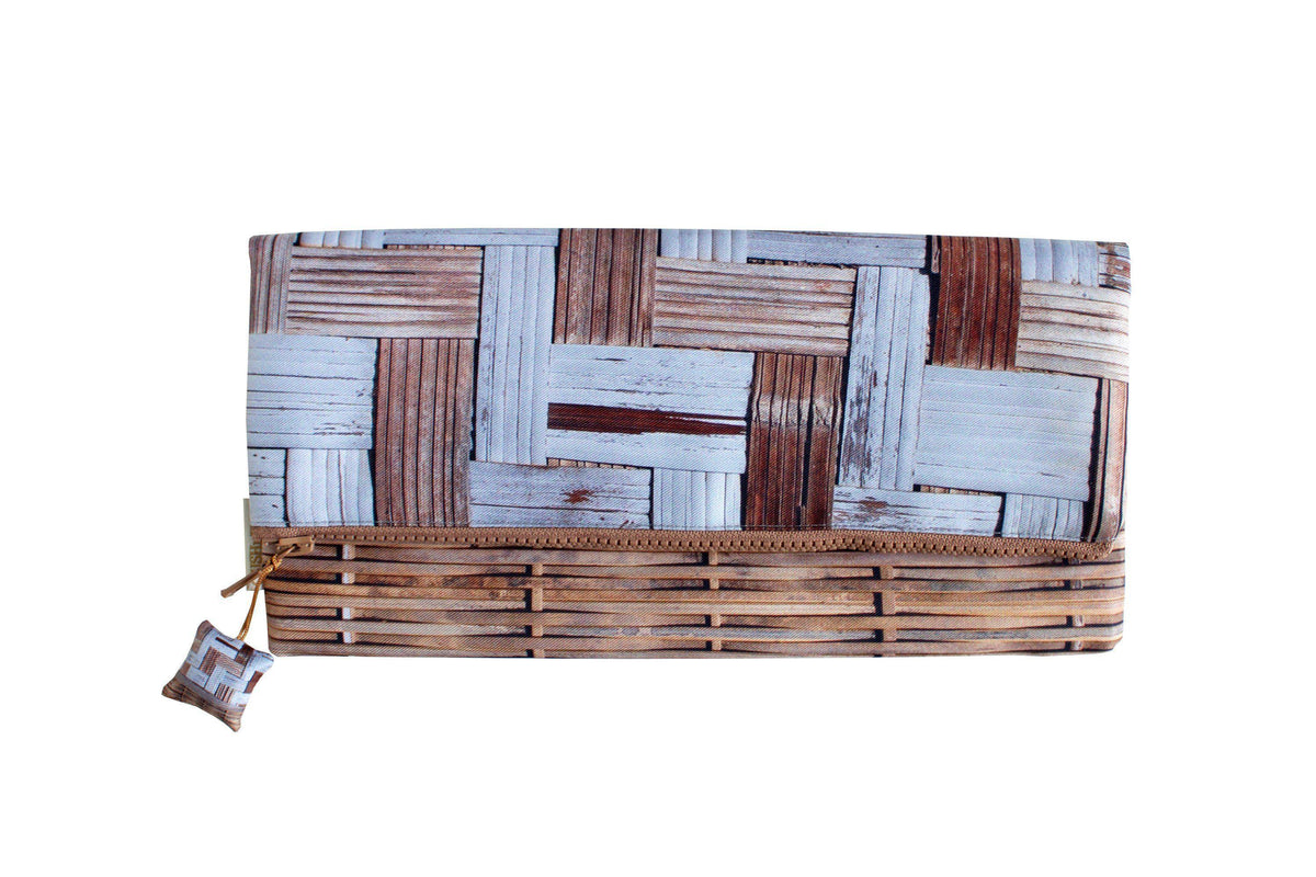 Bamboo Wall Evening Clutch Bag-CUSHnART-Temples and Markets