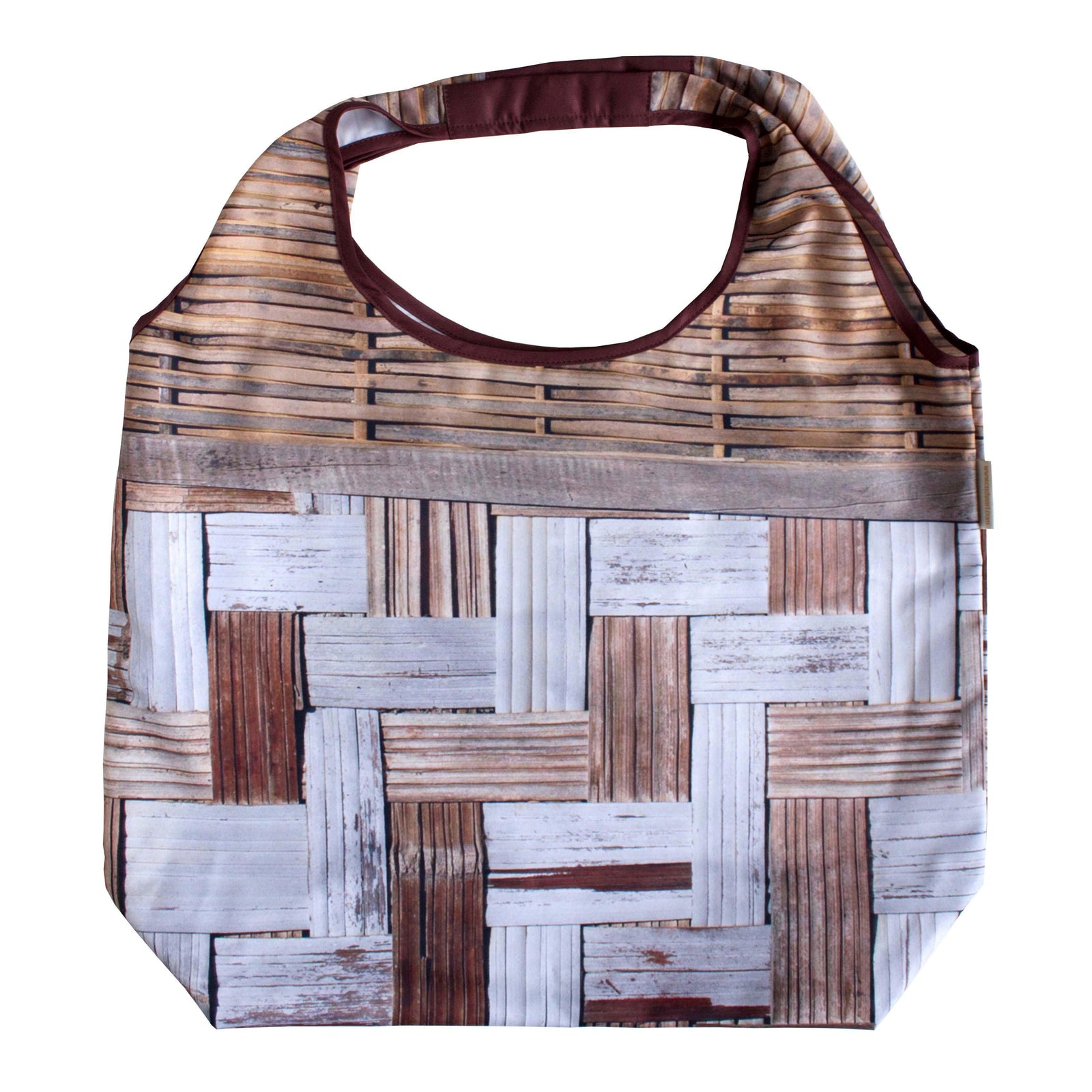 Bamboo Wall Foldable Tote Bag-CUSHnART-Temples and Markets