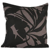 Black and Grey Leaves Cushion Cover-ML Living-Temples and Markets