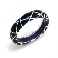 Black Resin Chunky Bracelet-De Lann-Temples and Markets