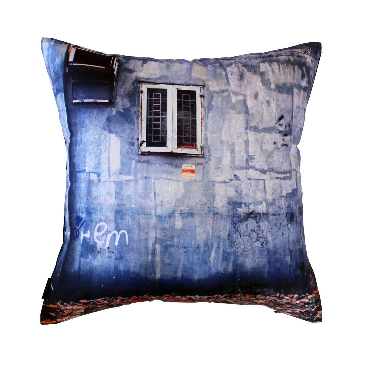 Blue Wall Cushion Cover-CUSHnART-Temples and Markets