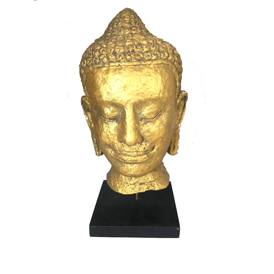 Bodishatva Head on Detachable Stand - made in papier mâché-Jayav Art-Temples and Markets
