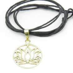 Brass Lotus Peace Pendant-Angkor Bullet Jewellery Cambodia-Temples and Markets