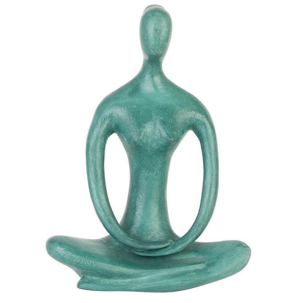 Bronze Meditation Lady Figurine