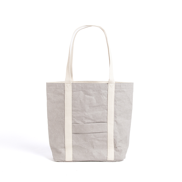 Ella Grey Tote Bag made from Washable Paper, an eco-friendly alternative to leather-Pretty Simple Bags-Temples and Markets