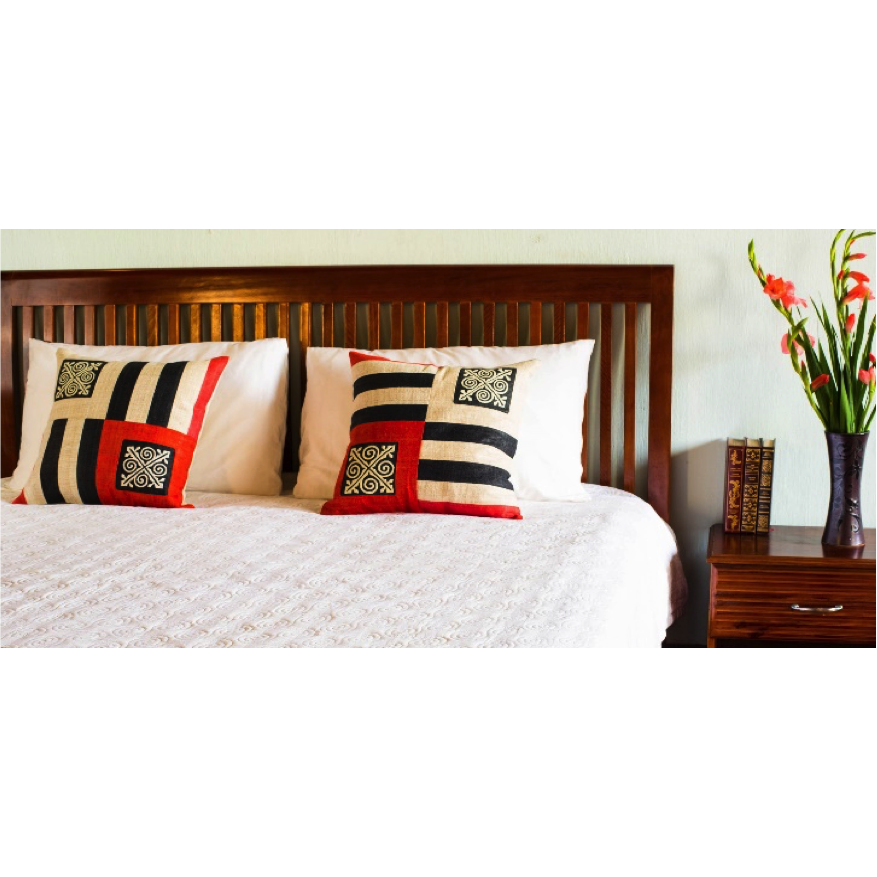 Ethnic Mix Striped Cushion Cover-Villagecraft Planet-Temples and Markets