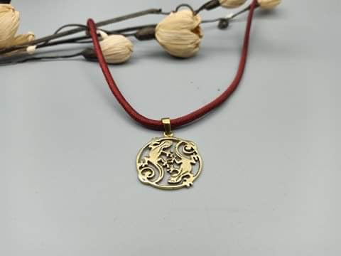 Brass Gecko Friend Pendant