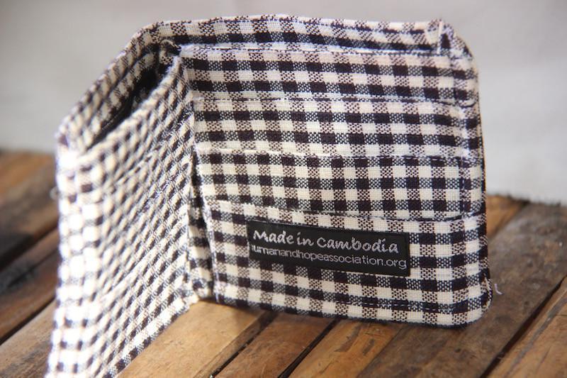 Gingham Wallet-Human and Hope Association-Temples and Markets
