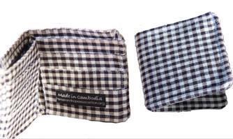 Gingham Wallet-Human and Hope Association-Temples and Markets